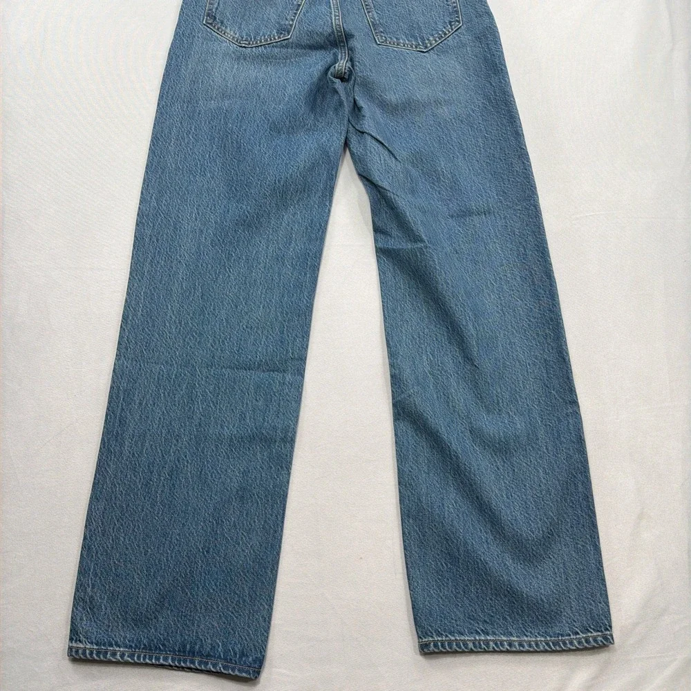 Abercrombie & Fitch Jeans High Rise Loose Medium Wash Denim Womens Size 24 NWT